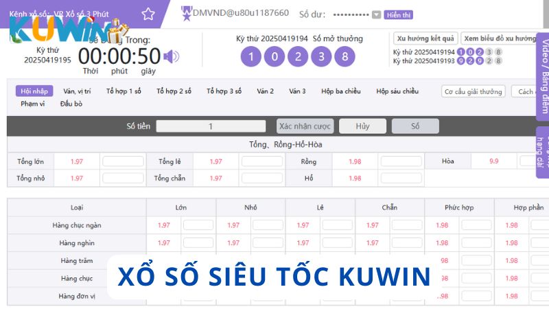 Game Xổ số siêu tốc tại Kuwin